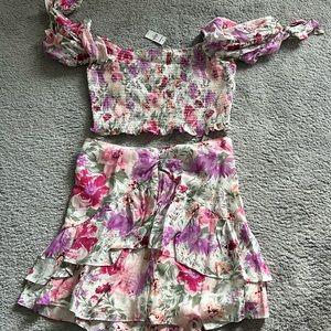 2 piece spring floral set